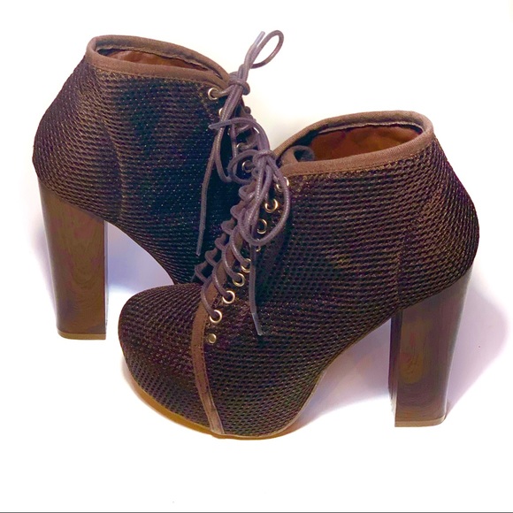 Vintage Brand Brown Lace Up Platforms: Size 6.5 - Picture 5 of 8